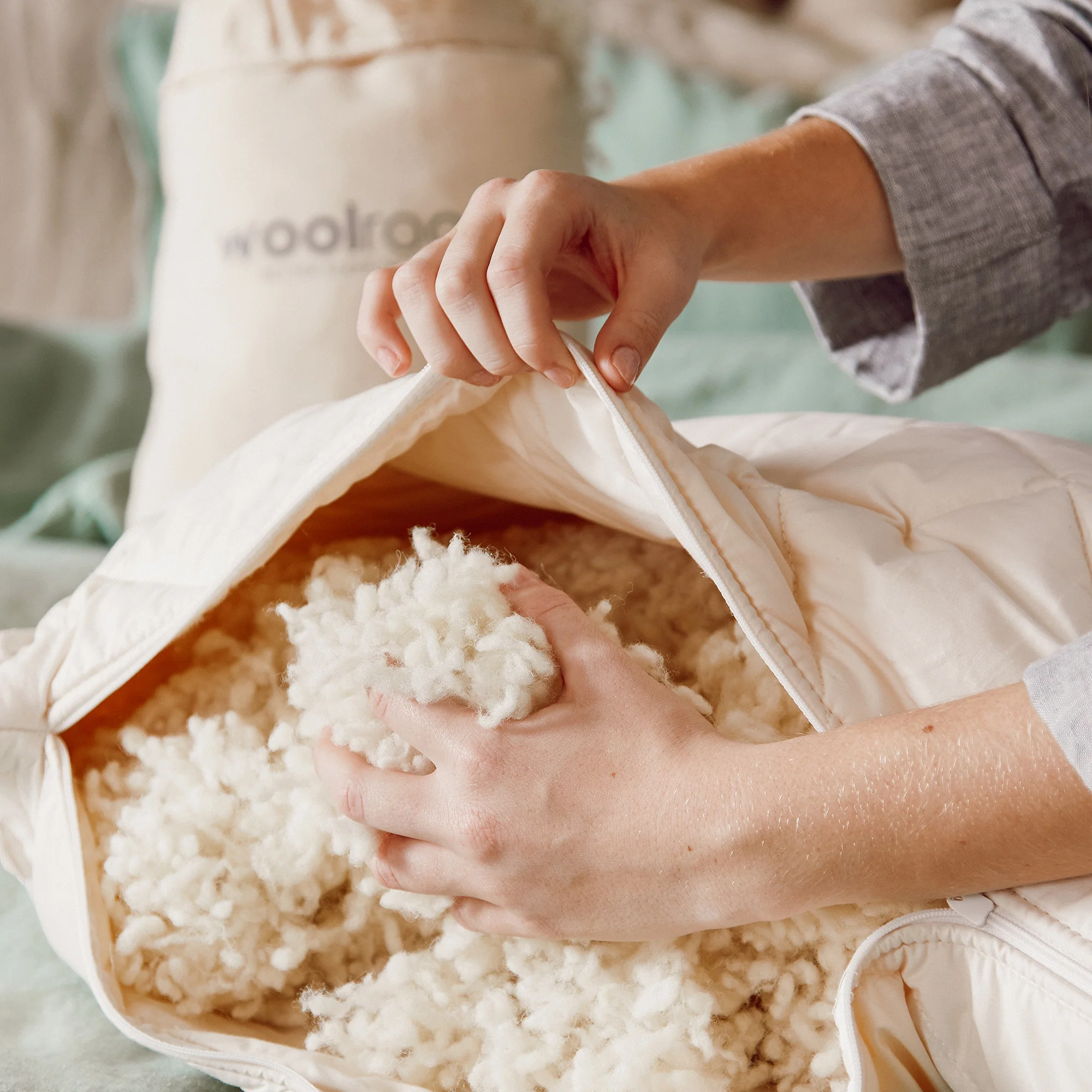 Extra Organic Wool for Washable Pillows - Image 5